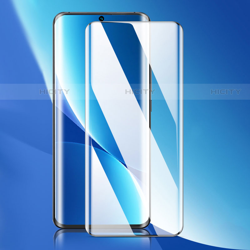 Schutzfolie Full Coverage Displayschutzfolie Panzerfolie Gehärtetes Glas Glasfolie Skins zum Aufkleben Panzerglas F02 für Xiaomi Mi 12 Pro 5G Schwarz