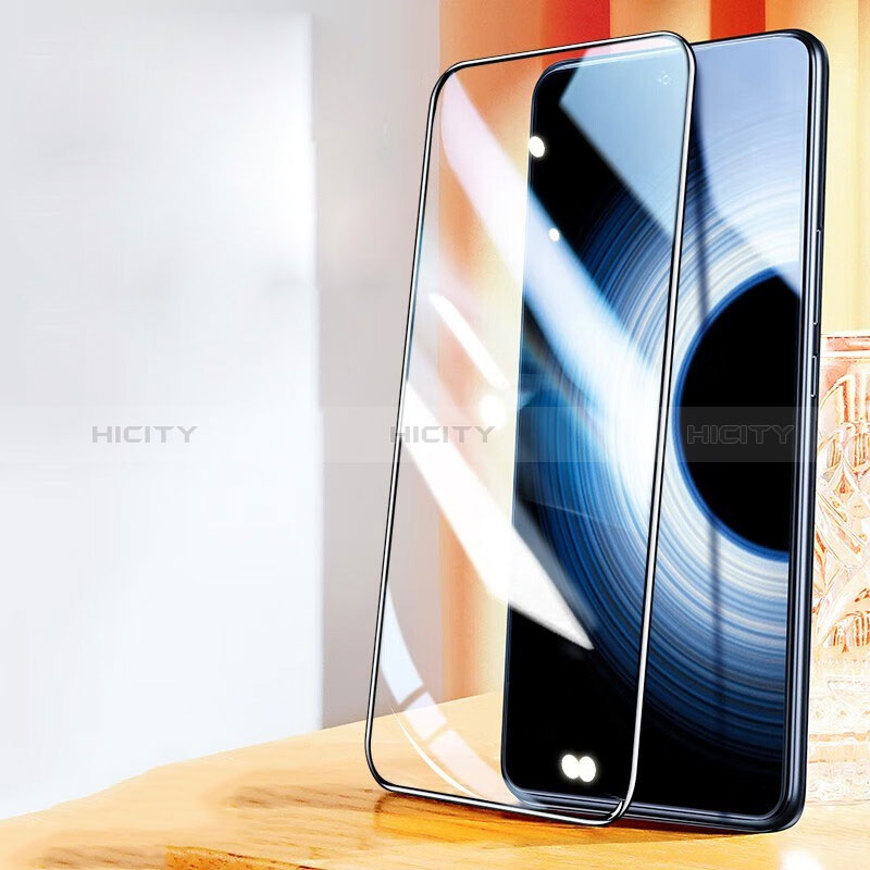 Schutzfolie Full Coverage Displayschutzfolie Panzerfolie Gehärtetes Glas Glasfolie Skins zum Aufkleben Panzerglas F02 für Xiaomi Mi 12T 5G Schwarz