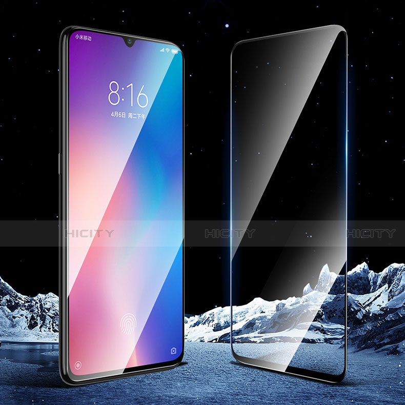 Schutzfolie Full Coverage Displayschutzfolie Panzerfolie Gehärtetes Glas Glasfolie Skins zum Aufkleben Panzerglas F02 für Xiaomi Mi 9 Lite Schwarz