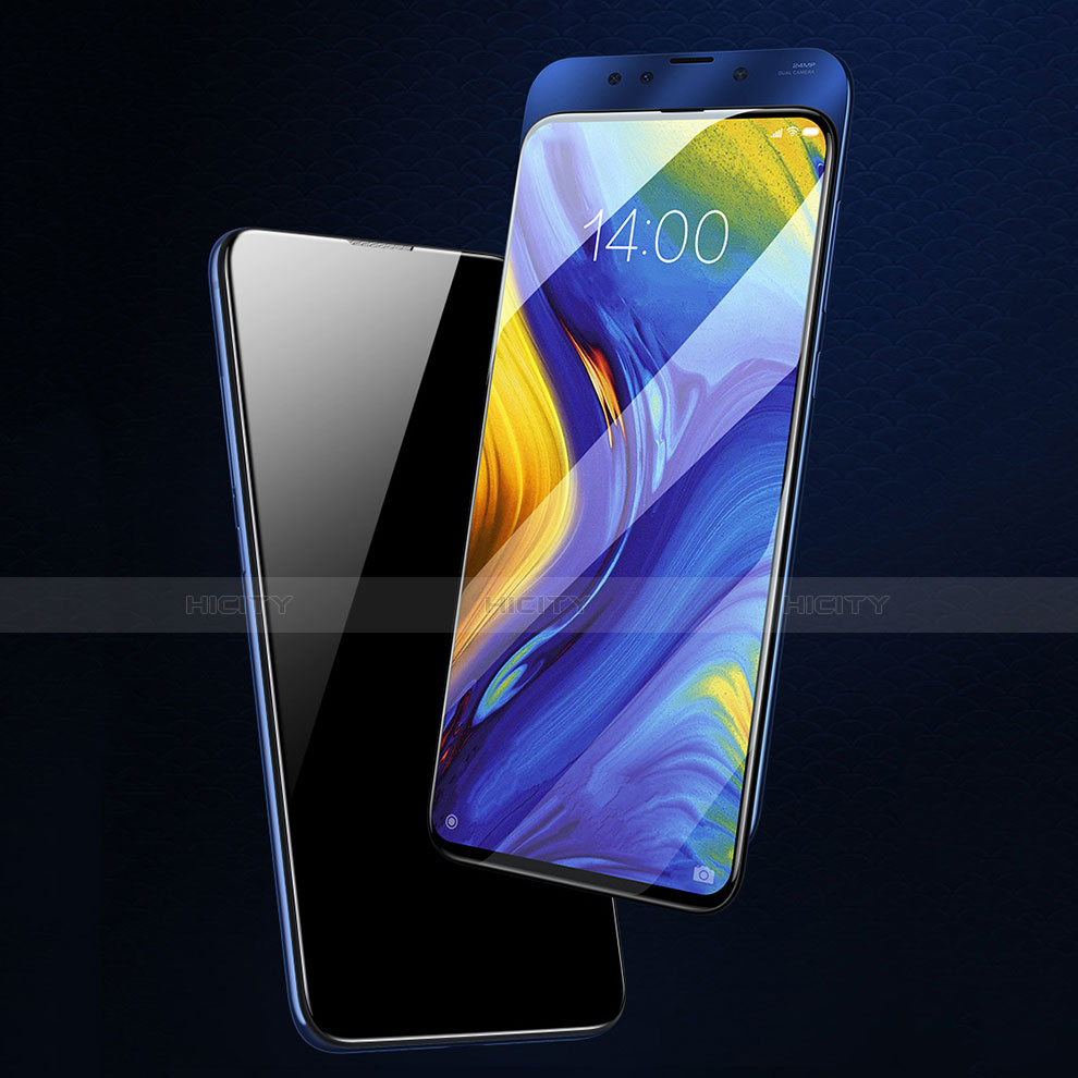 Schutzfolie Full Coverage Displayschutzfolie Panzerfolie Gehärtetes Glas Glasfolie Skins zum Aufkleben Panzerglas F02 für Xiaomi Mi Mix 3 Schwarz