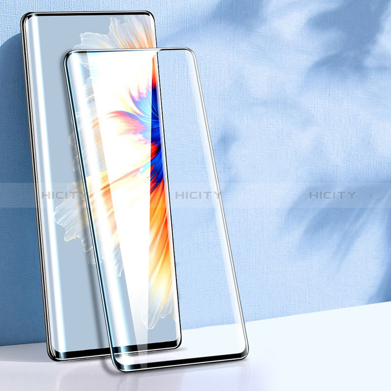 Schutzfolie Full Coverage Displayschutzfolie Panzerfolie Gehärtetes Glas Glasfolie Skins zum Aufkleben Panzerglas F02 für Xiaomi Mi Mix 4 5G Schwarz