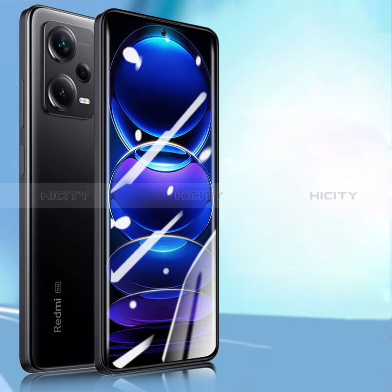 Schutzfolie Full Coverage Displayschutzfolie Panzerfolie Gehärtetes Glas Glasfolie Skins zum Aufkleben Panzerglas F02 für Xiaomi Poco X5 5G Schwarz