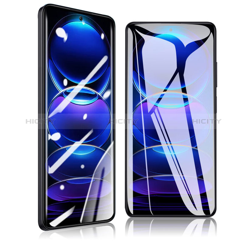 Schutzfolie Full Coverage Displayschutzfolie Panzerfolie Gehärtetes Glas Glasfolie Skins zum Aufkleben Panzerglas F02 für Xiaomi Poco X5 Pro 5G Schwarz