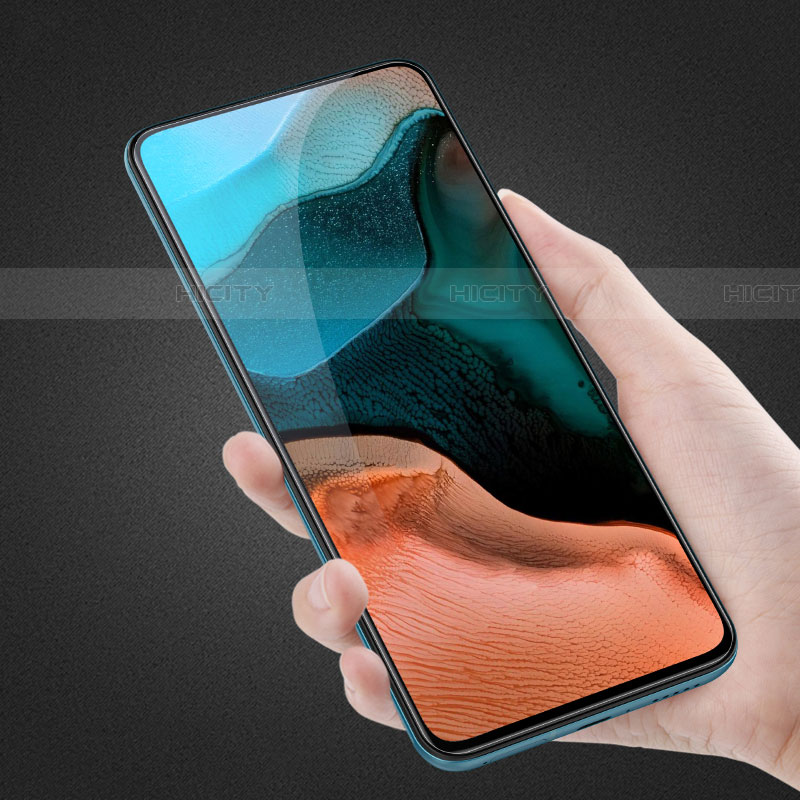 Schutzfolie Full Coverage Displayschutzfolie Panzerfolie Gehärtetes Glas Glasfolie Skins zum Aufkleben Panzerglas F02 für Xiaomi Redmi K30 Pro 5G Schwarz groß