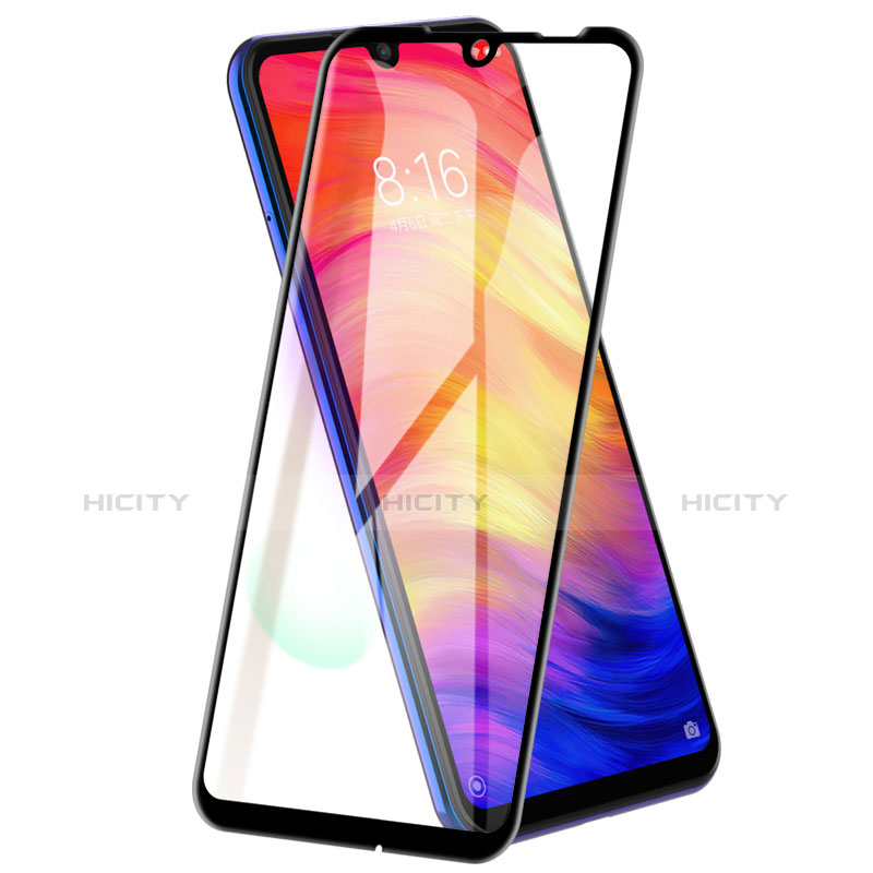 Schutzfolie Full Coverage Displayschutzfolie Panzerfolie Gehärtetes Glas Glasfolie Skins zum Aufkleben Panzerglas F02 für Xiaomi Redmi Note 7 Schwarz