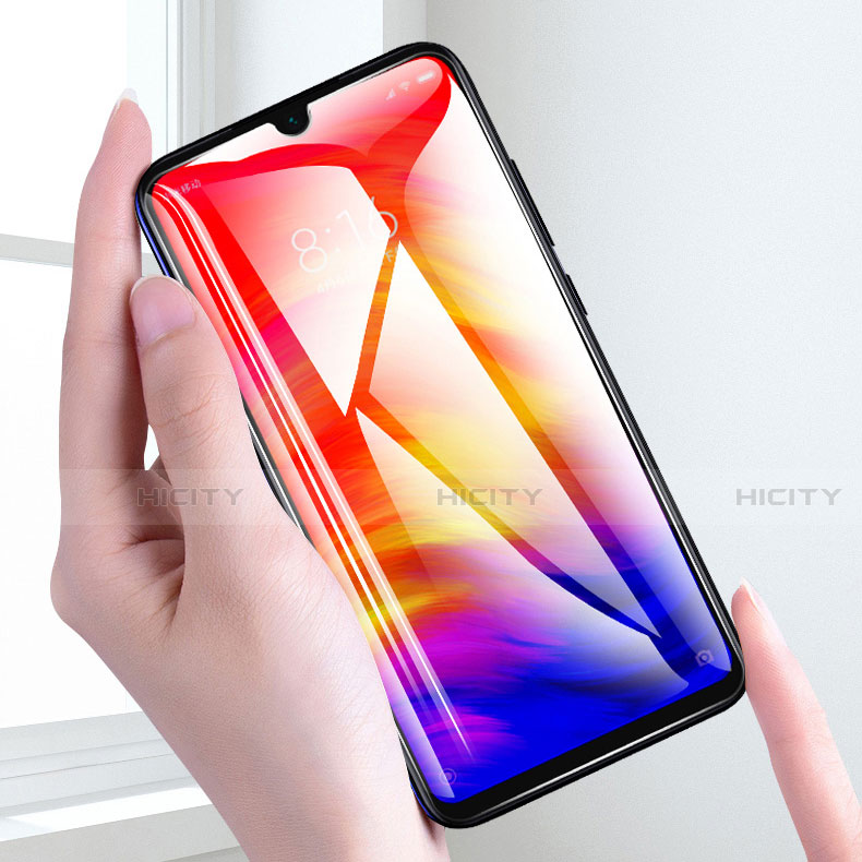 Schutzfolie Full Coverage Displayschutzfolie Panzerfolie Gehärtetes Glas Glasfolie Skins zum Aufkleben Panzerglas F02 für Xiaomi Redmi Note 8 (2021) Schwarz groß