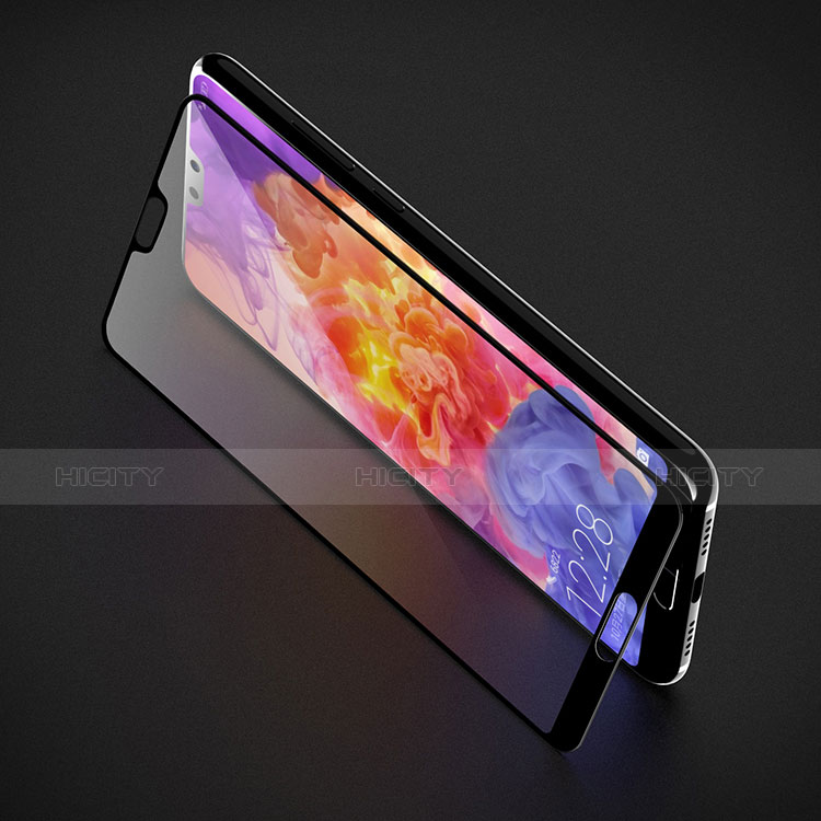 Schutzfolie Full Coverage Displayschutzfolie Panzerfolie Gehärtetes Glas Glasfolie Skins zum Aufkleben Panzerglas F03 für Huawei P20 Pro Schwarz