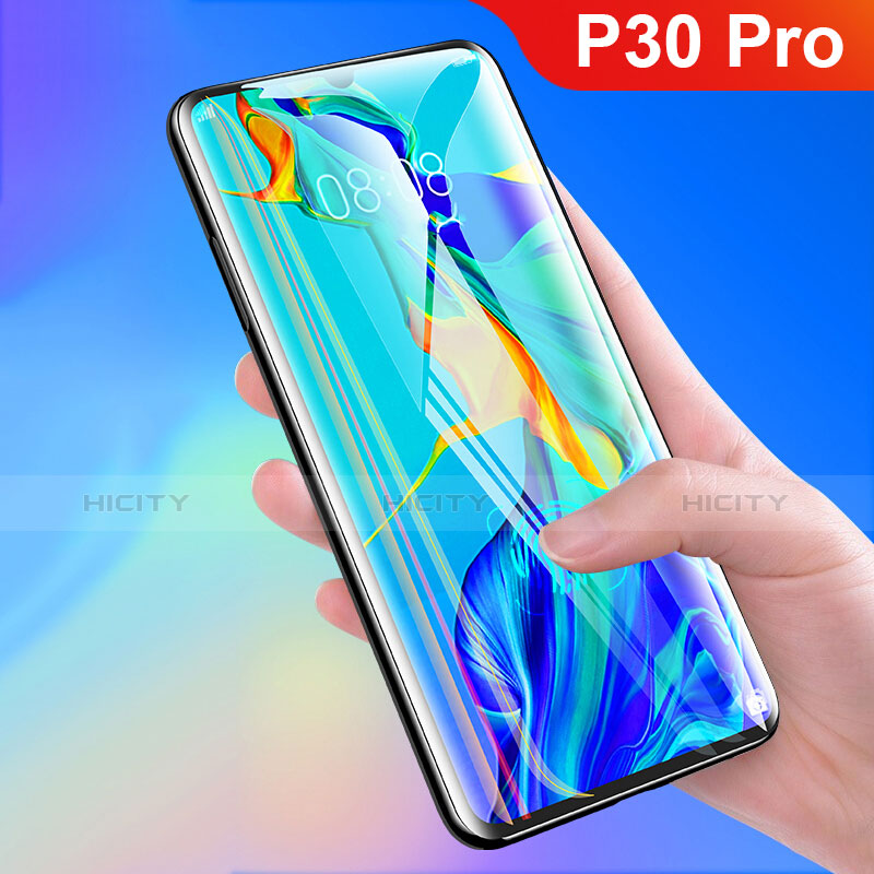 Schutzfolie Full Coverage Displayschutzfolie Panzerfolie Gehärtetes Glas Glasfolie Skins zum Aufkleben Panzerglas F03 für Huawei P30 Pro New Edition Schwarz