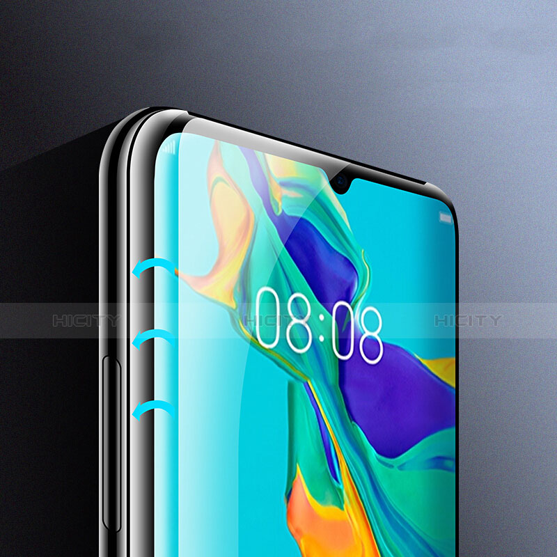 Schutzfolie Full Coverage Displayschutzfolie Panzerfolie Gehärtetes Glas Glasfolie Skins zum Aufkleben Panzerglas F03 für Huawei P30 Pro New Edition Schwarz