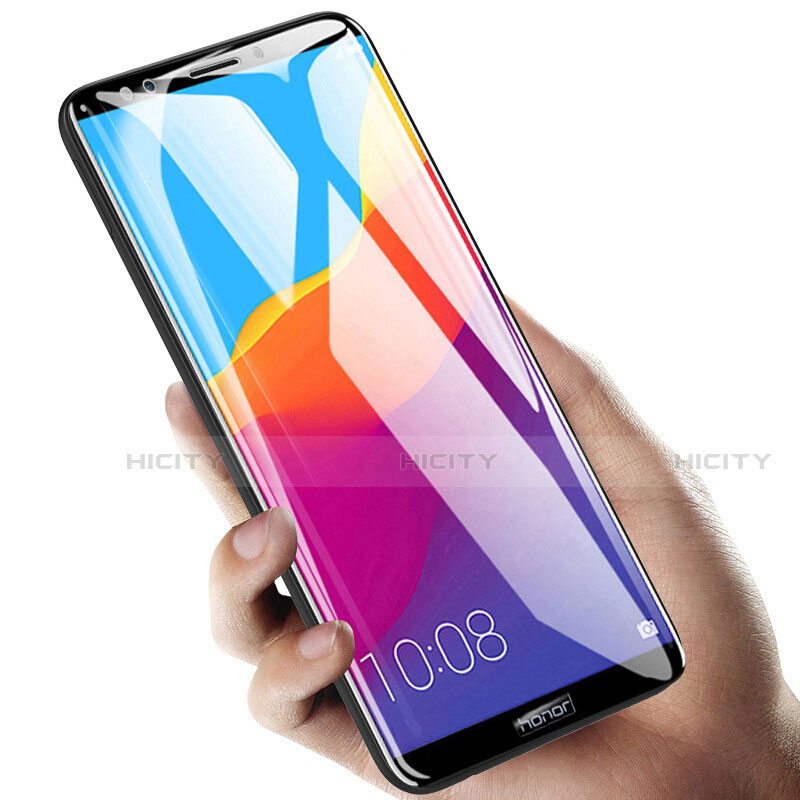 Schutzfolie Full Coverage Displayschutzfolie Panzerfolie Gehärtetes Glas Glasfolie Skins zum Aufkleben Panzerglas F03 für Huawei Y6 (2018) Schwarz