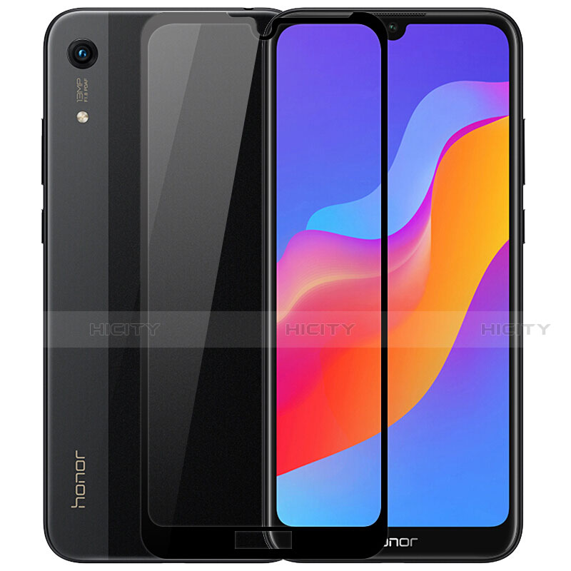 Schutzfolie Full Coverage Displayschutzfolie Panzerfolie Gehärtetes Glas Glasfolie Skins zum Aufkleben Panzerglas F03 für Huawei Y6 (2019) Schwarz groß