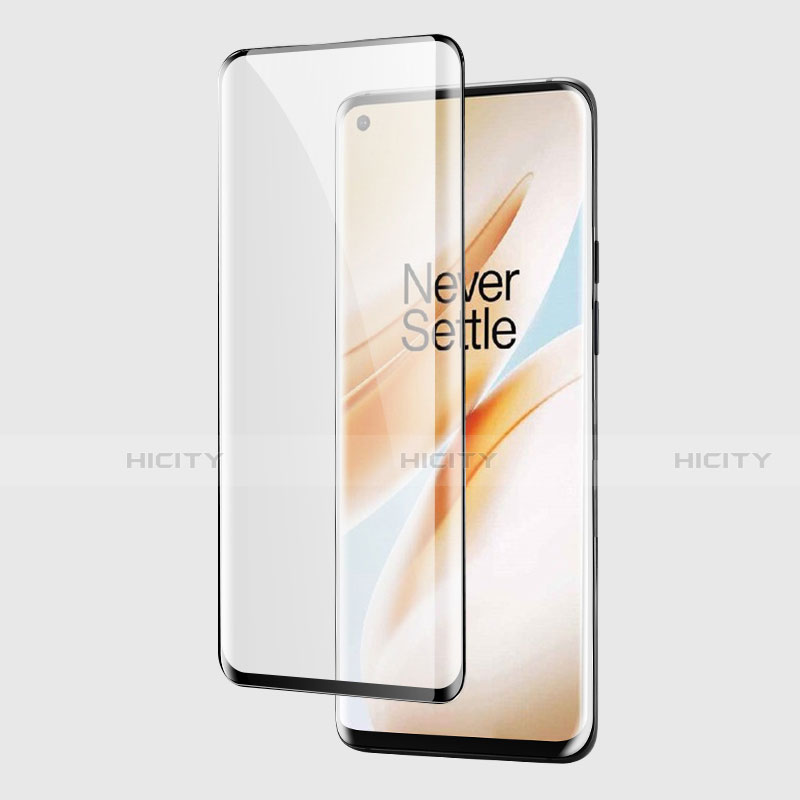 Schutzfolie Full Coverage Displayschutzfolie Panzerfolie Gehärtetes Glas Glasfolie Skins zum Aufkleben Panzerglas F03 für OnePlus 8 Pro Schwarz