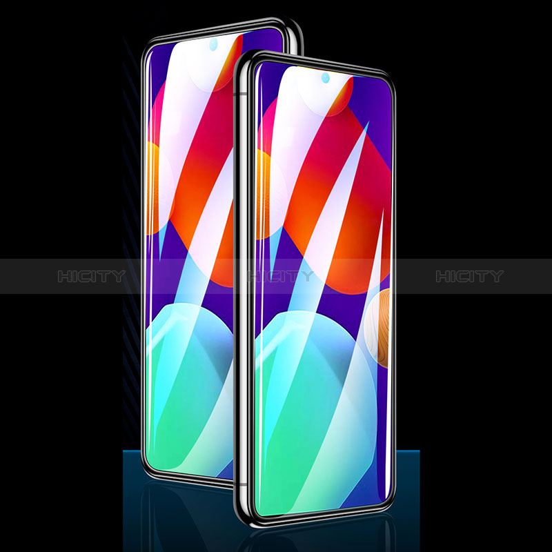 Schutzfolie Full Coverage Displayschutzfolie Panzerfolie Gehärtetes Glas Glasfolie Skins zum Aufkleben Panzerglas F03 für Oppo A1 Pro 5G Schwarz groß