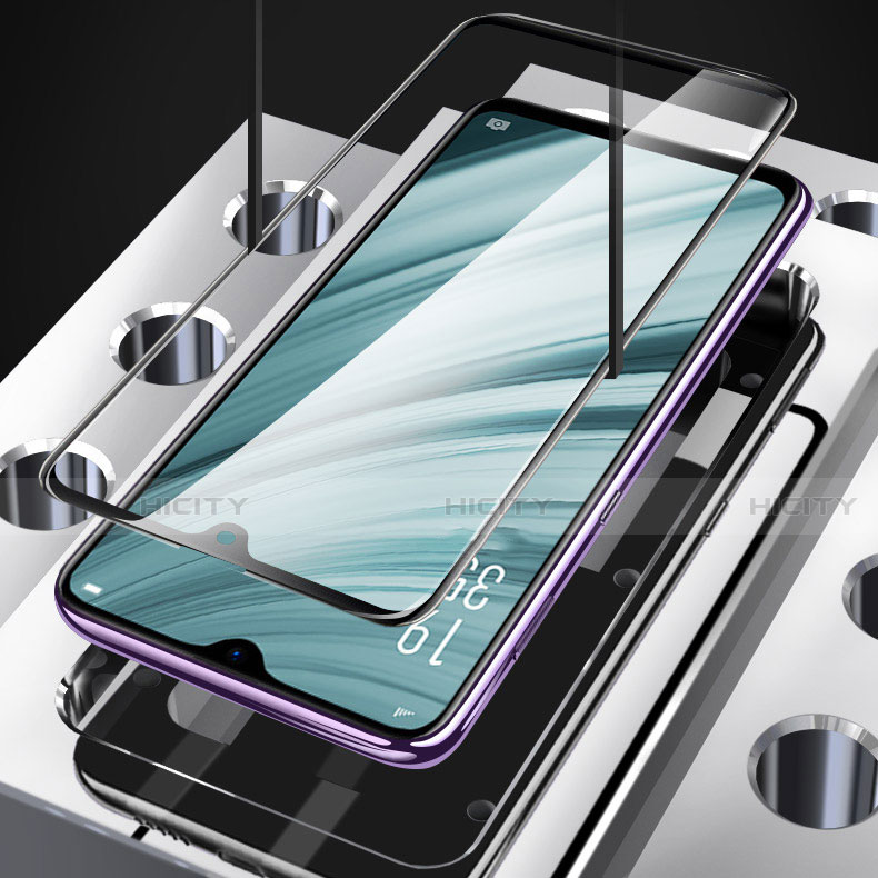 Schutzfolie Full Coverage Displayschutzfolie Panzerfolie Gehärtetes Glas Glasfolie Skins zum Aufkleben Panzerglas F03 für Oppo A31 Schwarz