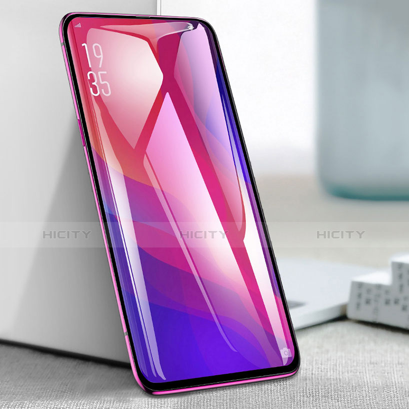 Schutzfolie Full Coverage Displayschutzfolie Panzerfolie Gehärtetes Glas Glasfolie Skins zum Aufkleben Panzerglas F03 für Oppo Find X Schwarz