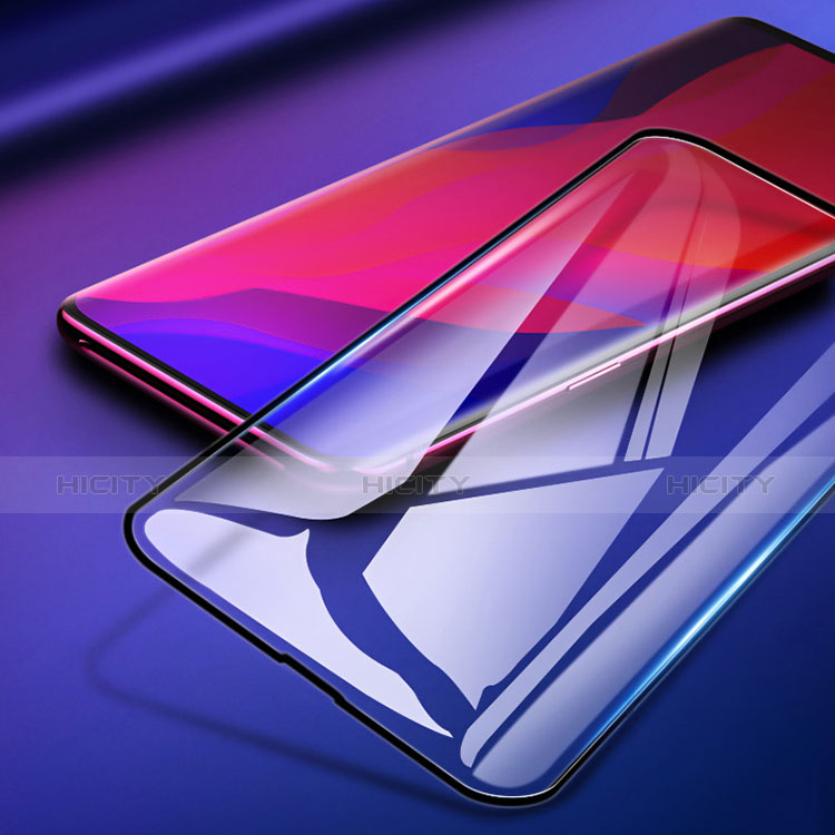 Schutzfolie Full Coverage Displayschutzfolie Panzerfolie Gehärtetes Glas Glasfolie Skins zum Aufkleben Panzerglas F03 für Oppo Find X Schwarz