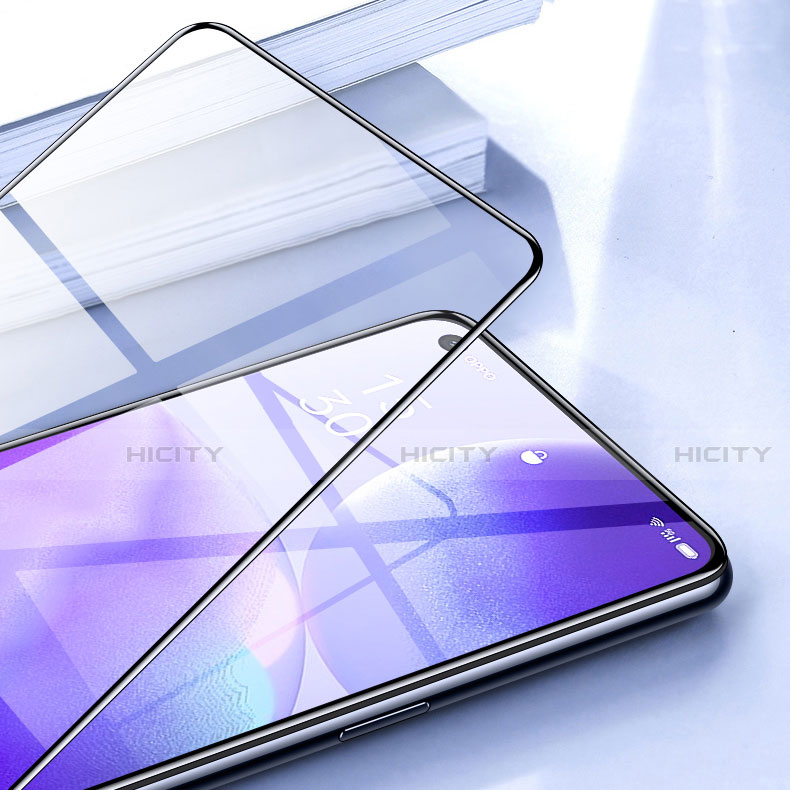 Schutzfolie Full Coverage Displayschutzfolie Panzerfolie Gehärtetes Glas Glasfolie Skins zum Aufkleben Panzerglas F03 für Oppo Reno5 5G Schwarz