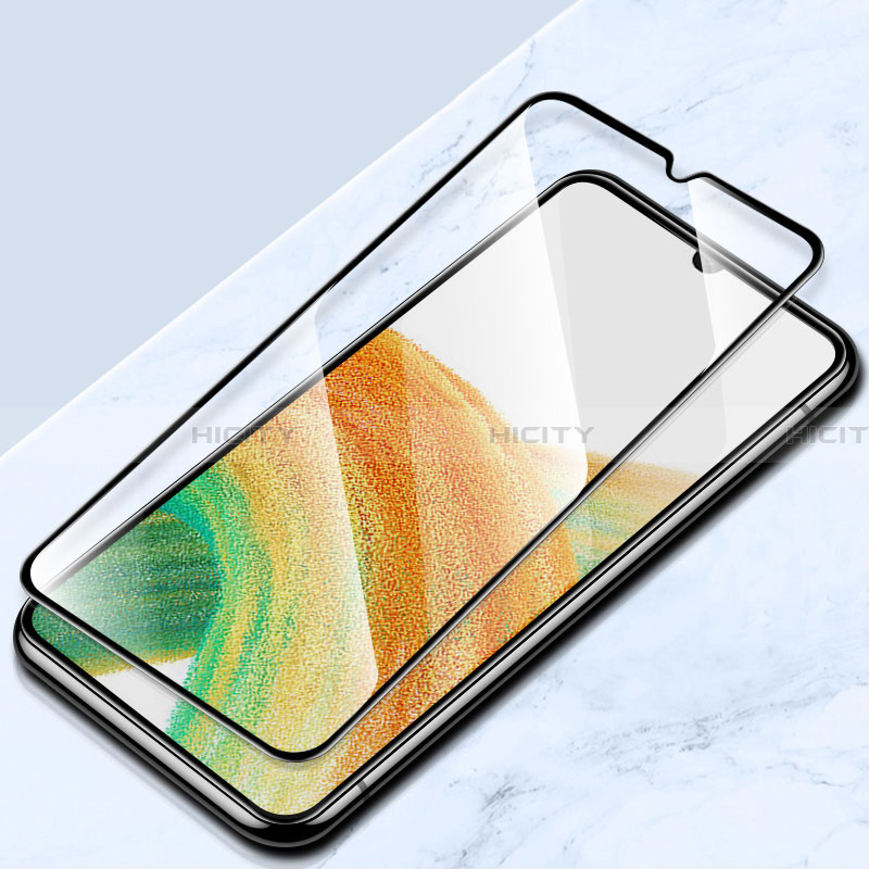 Schutzfolie Full Coverage Displayschutzfolie Panzerfolie Gehärtetes Glas Glasfolie Skins zum Aufkleben Panzerglas F03 für Samsung Galaxy A04 4G Schwarz Plus