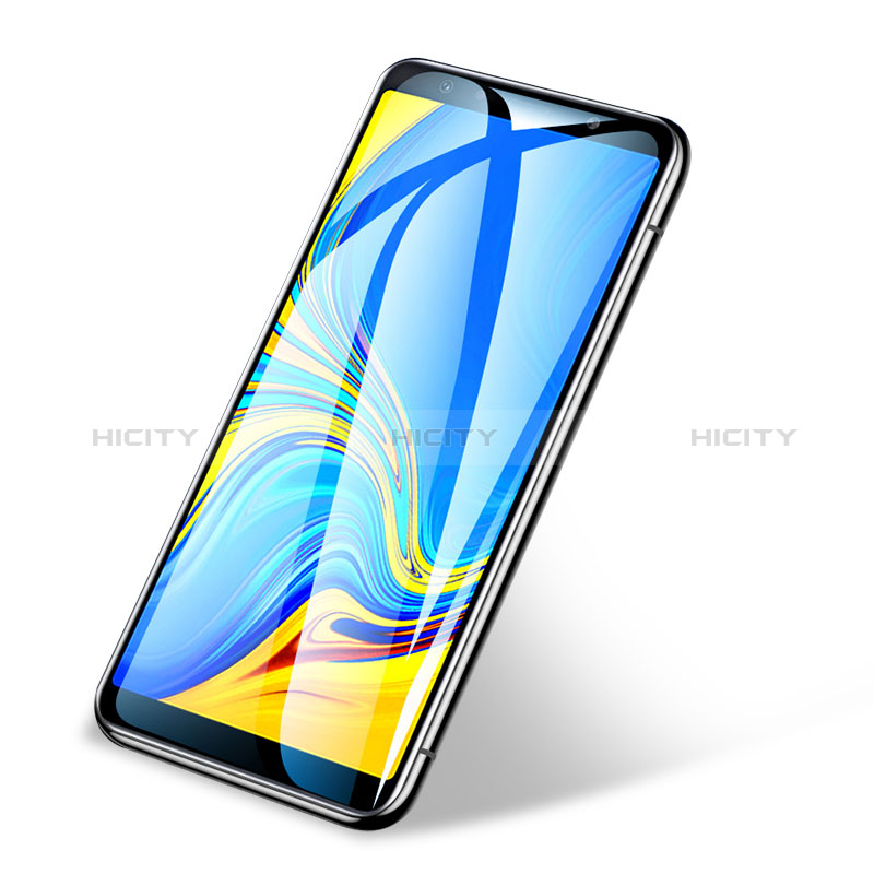 Schutzfolie Full Coverage Displayschutzfolie Panzerfolie Gehärtetes Glas Glasfolie Skins zum Aufkleben Panzerglas F03 für Samsung Galaxy A7 (2018) A750 Schwarz