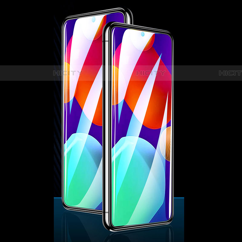 Schutzfolie Full Coverage Displayschutzfolie Panzerfolie Gehärtetes Glas Glasfolie Skins zum Aufkleben Panzerglas F03 für Samsung Galaxy A73 5G Schwarz groß