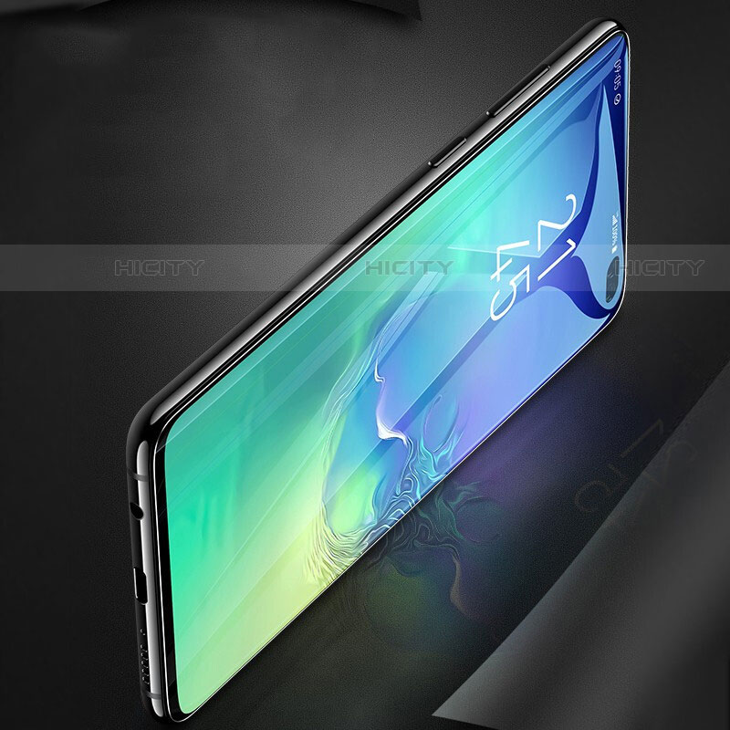 Schutzfolie Full Coverage Displayschutzfolie Panzerfolie Gehärtetes Glas Glasfolie Skins zum Aufkleben Panzerglas F03 für Samsung Galaxy S10 5G Schwarz