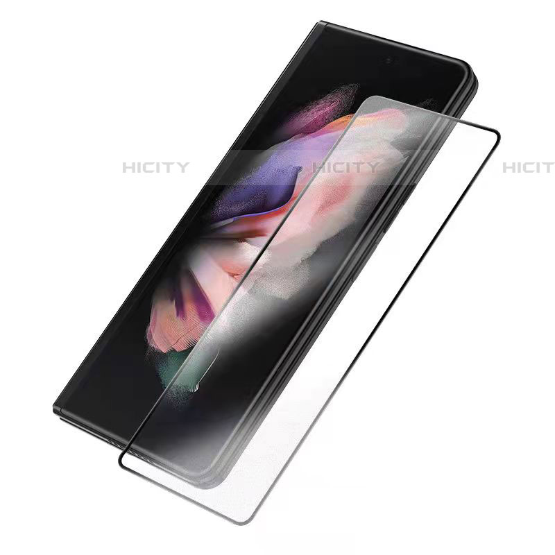 Schutzfolie Full Coverage Displayschutzfolie Panzerfolie Gehärtetes Glas Glasfolie Skins zum Aufkleben Panzerglas F03 für Samsung Galaxy Z Fold4 5G Schwarz