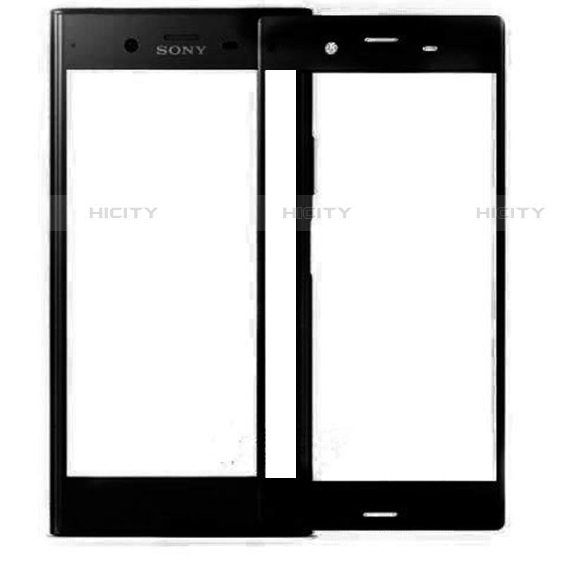 Schutzfolie Full Coverage Displayschutzfolie Panzerfolie Gehärtetes Glas Glasfolie Skins zum Aufkleben Panzerglas F03 für Sony Xperia 1 Schwarz