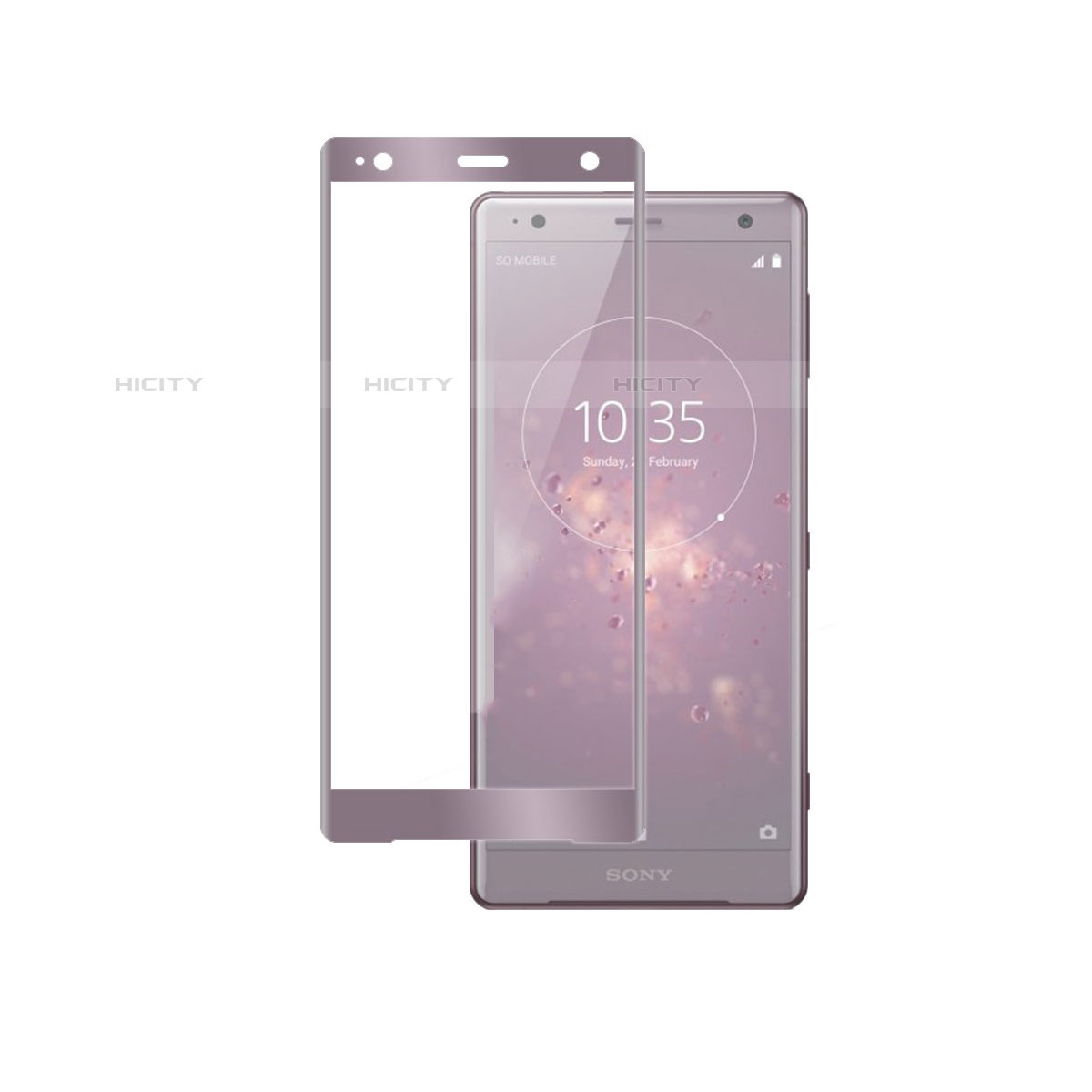 Schutzfolie Full Coverage Displayschutzfolie Panzerfolie Gehärtetes Glas Glasfolie Skins zum Aufkleben Panzerglas F03 für Sony Xperia XZ2 Premium Rosegold