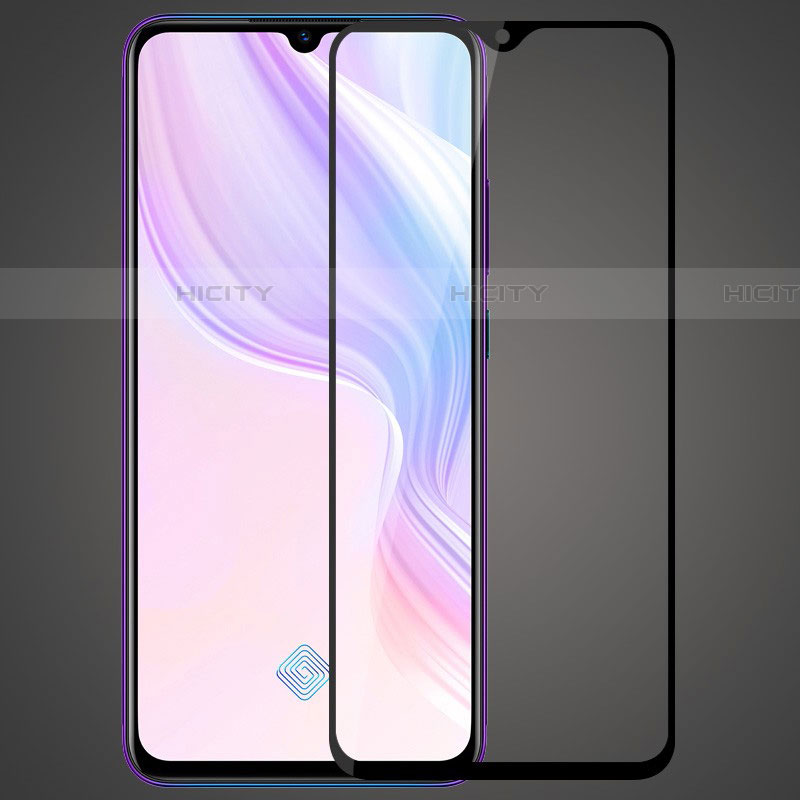 Schutzfolie Full Coverage Displayschutzfolie Panzerfolie Gehärtetes Glas Glasfolie Skins zum Aufkleben Panzerglas F03 für Vivo S1 Pro Schwarz