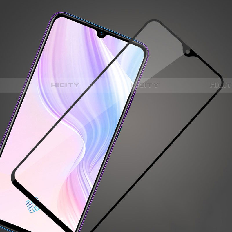 Schutzfolie Full Coverage Displayschutzfolie Panzerfolie Gehärtetes Glas Glasfolie Skins zum Aufkleben Panzerglas F03 für Vivo S1 Pro Schwarz