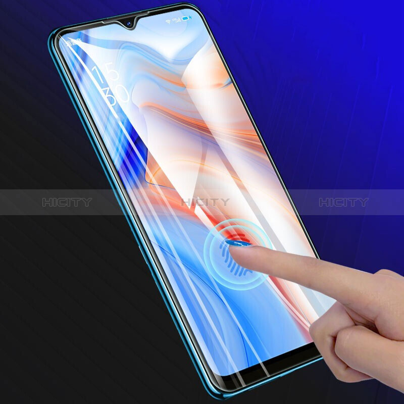 Schutzfolie Full Coverage Displayschutzfolie Panzerfolie Gehärtetes Glas Glasfolie Skins zum Aufkleben Panzerglas F03 für Vivo Y12s (2021) Schwarz