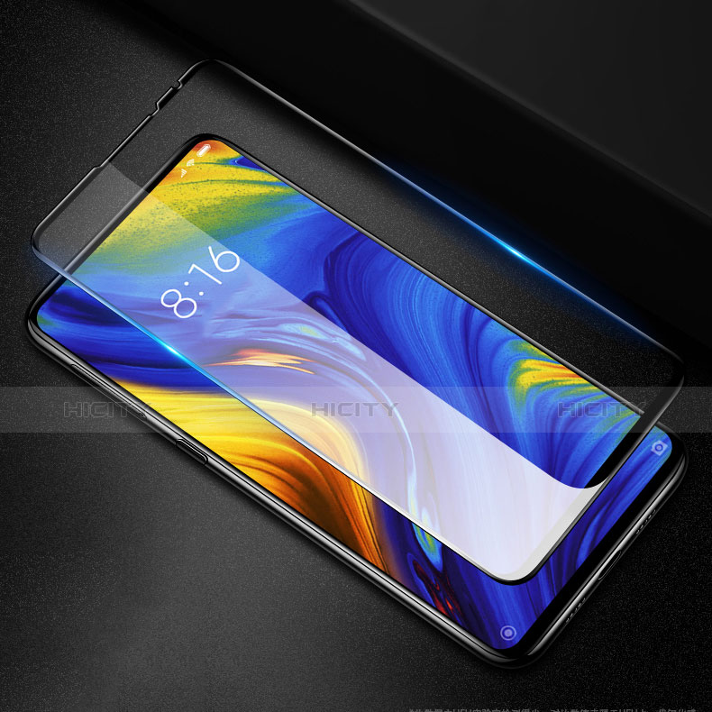 Schutzfolie Full Coverage Displayschutzfolie Panzerfolie Gehärtetes Glas Glasfolie Skins zum Aufkleben Panzerglas F03 für Xiaomi Mi Mix 3 Schwarz