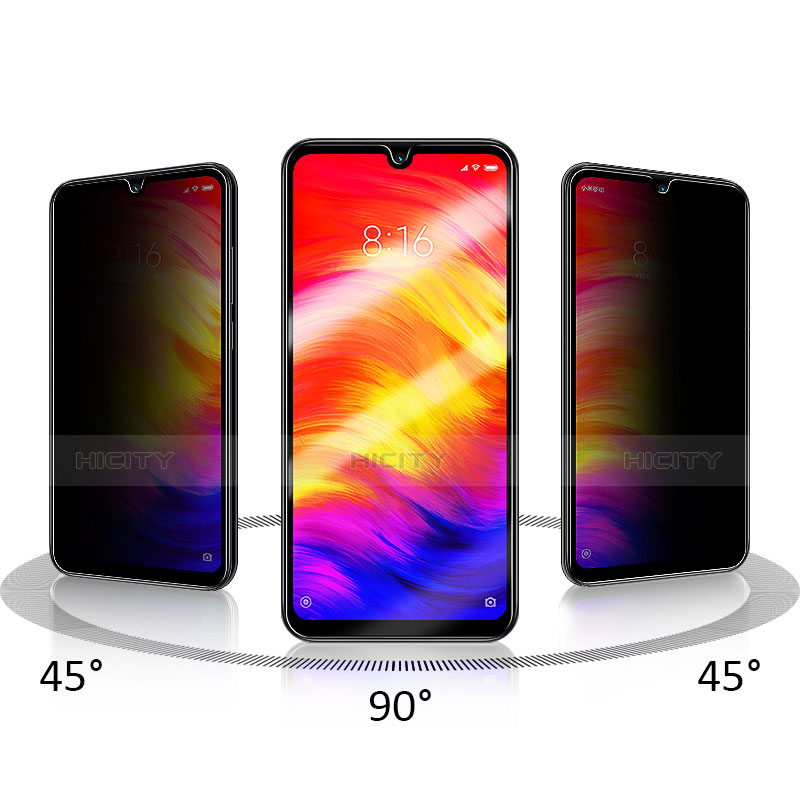 Schutzfolie Full Coverage Displayschutzfolie Panzerfolie Gehärtetes Glas Glasfolie Skins zum Aufkleben Panzerglas F03 für Xiaomi Redmi Note 7 Schwarz