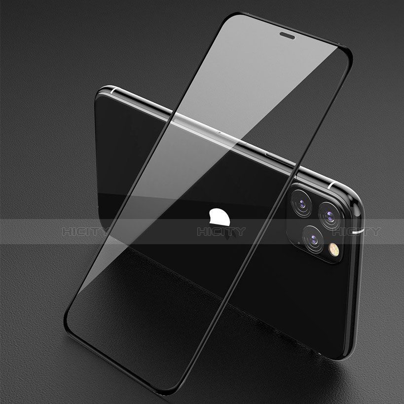 Schutzfolie Full Coverage Displayschutzfolie Panzerfolie Gehärtetes Glas Glasfolie Skins zum Aufkleben Panzerglas F04 für Apple iPhone 11 Schwarz groß