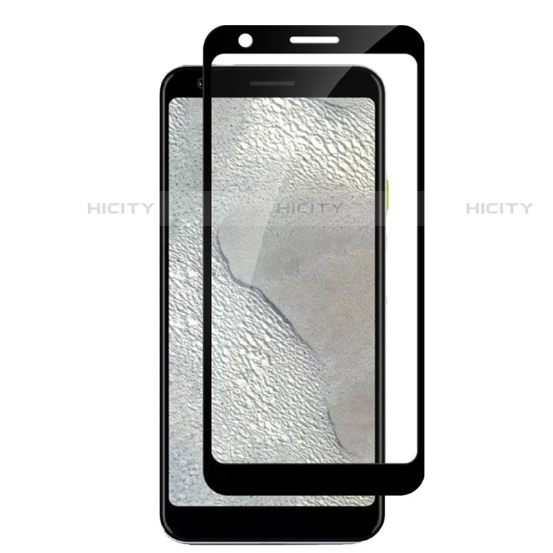 Schutzfolie Full Coverage Displayschutzfolie Panzerfolie Gehärtetes Glas Glasfolie Skins zum Aufkleben Panzerglas F04 für Google Pixel 3a XL Schwarz