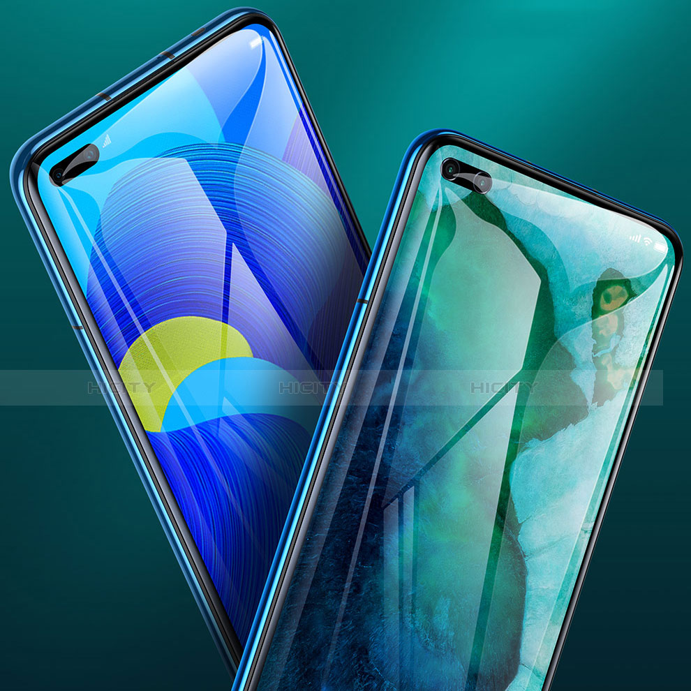 Schutzfolie Full Coverage Displayschutzfolie Panzerfolie Gehärtetes Glas Glasfolie Skins zum Aufkleben Panzerglas F04 für Huawei Honor View 30 5G Schwarz