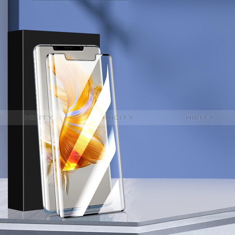 Schutzfolie Full Coverage Displayschutzfolie Panzerfolie Gehärtetes Glas Glasfolie Skins zum Aufkleben Panzerglas F04 für Huawei Mate 50 Pro Schwarz Plus