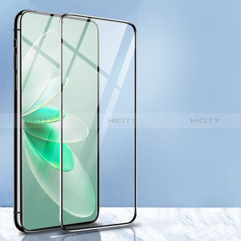 Schutzfolie Full Coverage Displayschutzfolie Panzerfolie Gehärtetes Glas Glasfolie Skins zum Aufkleben Panzerglas F04 für Huawei Nova 11i Schwarz groß