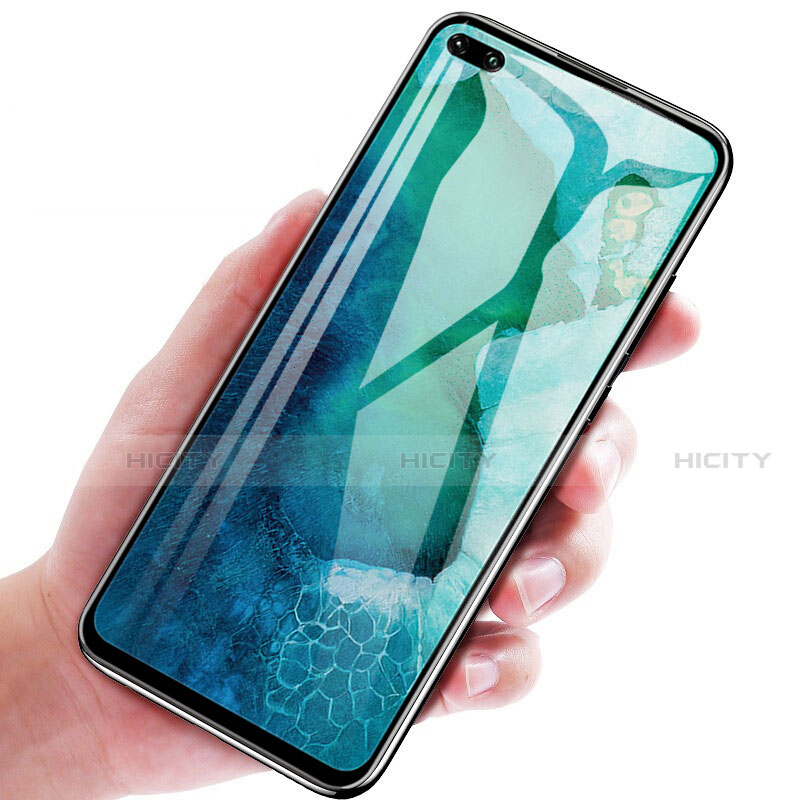 Schutzfolie Full Coverage Displayschutzfolie Panzerfolie Gehärtetes Glas Glasfolie Skins zum Aufkleben Panzerglas F04 für Huawei Nova 6 5G Schwarz groß