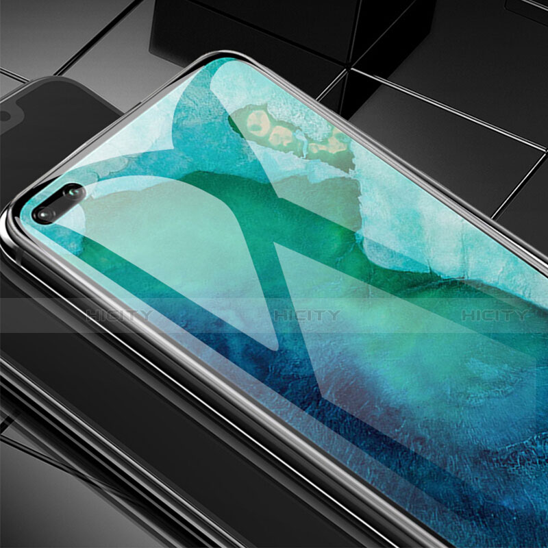 Schutzfolie Full Coverage Displayschutzfolie Panzerfolie Gehärtetes Glas Glasfolie Skins zum Aufkleben Panzerglas F04 für Huawei Nova 6 5G Schwarz groß