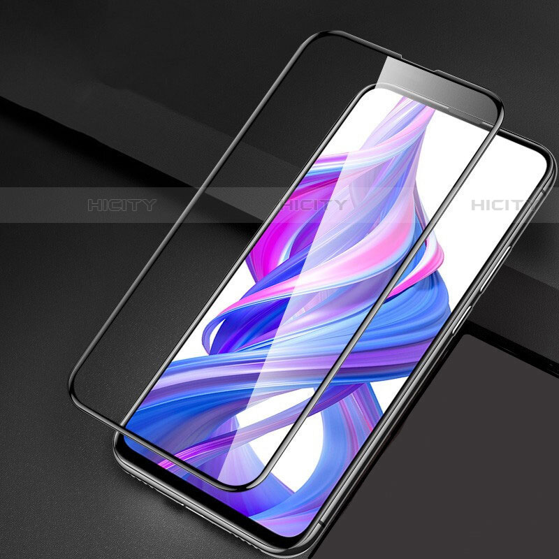 Schutzfolie Full Coverage Displayschutzfolie Panzerfolie Gehärtetes Glas Glasfolie Skins zum Aufkleben Panzerglas F04 für Huawei Y9s Schwarz