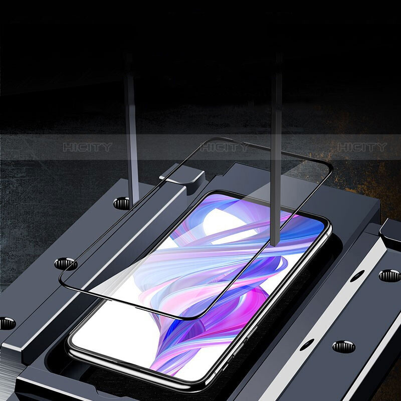 Schutzfolie Full Coverage Displayschutzfolie Panzerfolie Gehärtetes Glas Glasfolie Skins zum Aufkleben Panzerglas F04 für Huawei Y9s Schwarz