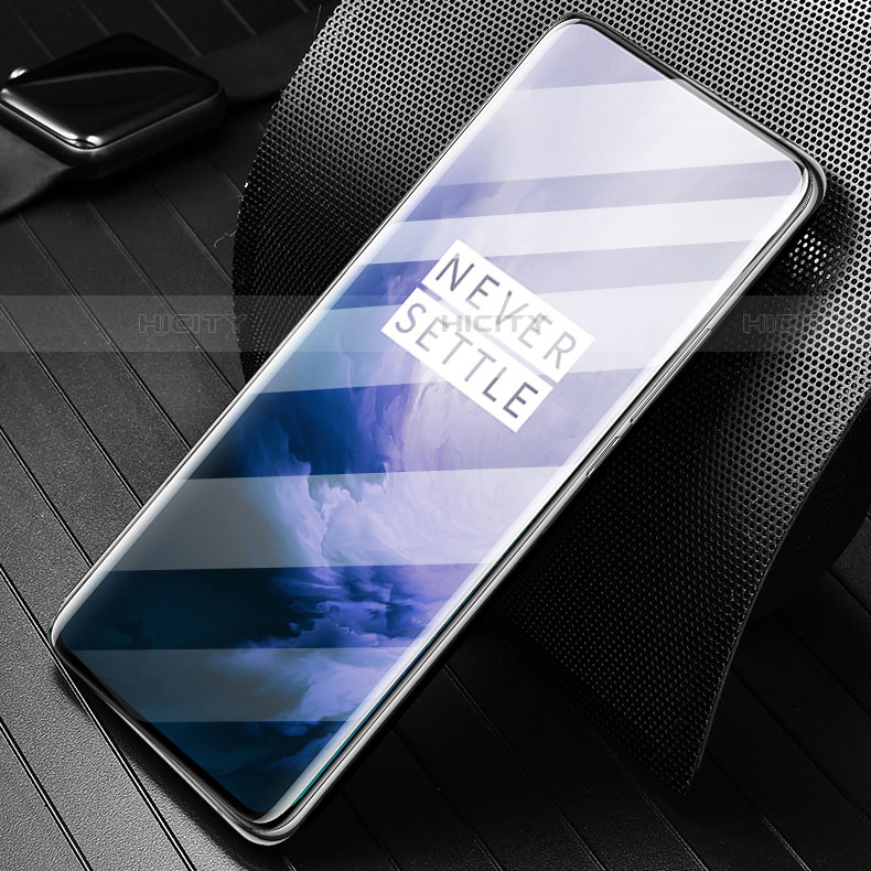 Schutzfolie Full Coverage Displayschutzfolie Panzerfolie Gehärtetes Glas Glasfolie Skins zum Aufkleben Panzerglas F04 für OnePlus 7T Pro Schwarz