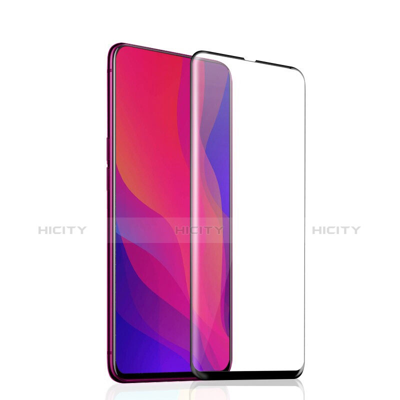 Schutzfolie Full Coverage Displayschutzfolie Panzerfolie Gehärtetes Glas Glasfolie Skins zum Aufkleben Panzerglas F04 für Oppo Find X Schwarz