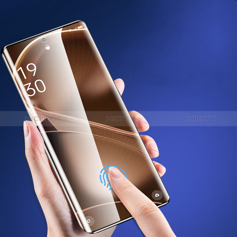 Schutzfolie Full Coverage Displayschutzfolie Panzerfolie Gehärtetes Glas Glasfolie Skins zum Aufkleben Panzerglas F04 für Oppo Find X6 5G Schwarz