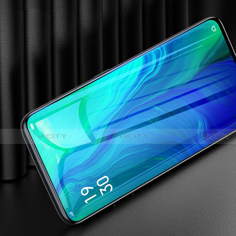 Schutzfolie Full Coverage Displayschutzfolie Panzerfolie Gehärtetes Glas Glasfolie Skins zum Aufkleben Panzerglas F04 für Oppo Reno 10X Zoom Schwarz groß