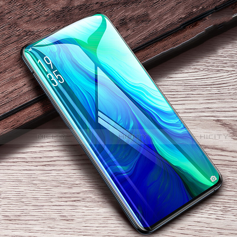 Schutzfolie Full Coverage Displayschutzfolie Panzerfolie Gehärtetes Glas Glasfolie Skins zum Aufkleben Panzerglas F04 für Oppo Reno Schwarz