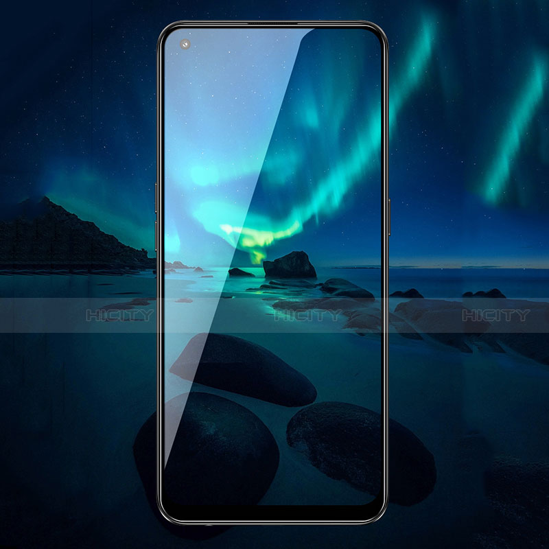 Schutzfolie Full Coverage Displayschutzfolie Panzerfolie Gehärtetes Glas Glasfolie Skins zum Aufkleben Panzerglas F04 für Oppo Reno5 5G Schwarz