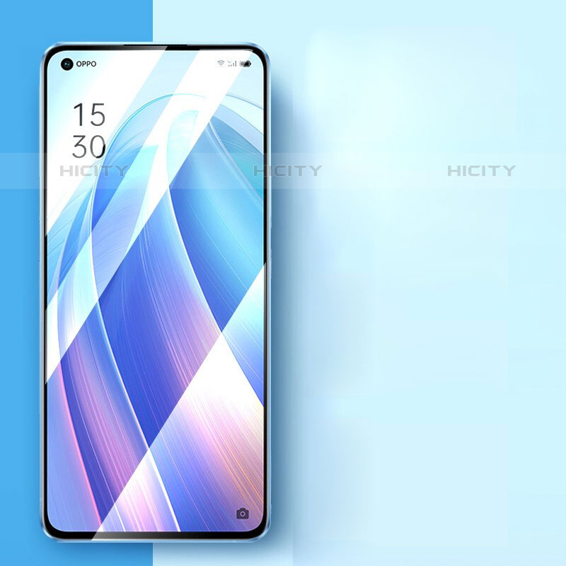 Schutzfolie Full Coverage Displayschutzfolie Panzerfolie Gehärtetes Glas Glasfolie Skins zum Aufkleben Panzerglas F04 für Oppo Reno5 Z 5G Schwarz