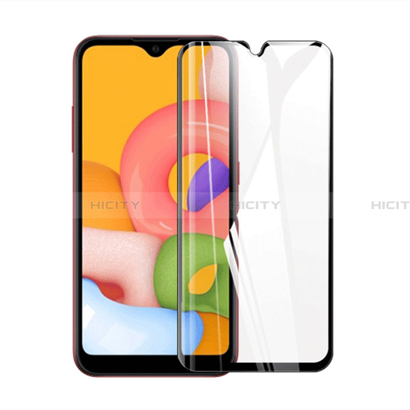 Schutzfolie Full Coverage Displayschutzfolie Panzerfolie Gehärtetes Glas Glasfolie Skins zum Aufkleben Panzerglas F04 für Samsung Galaxy A02 Schwarz